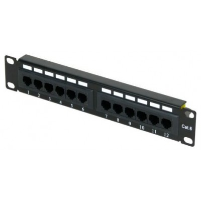 Panel de parcheo para rack 10" - 12 puertos UTP